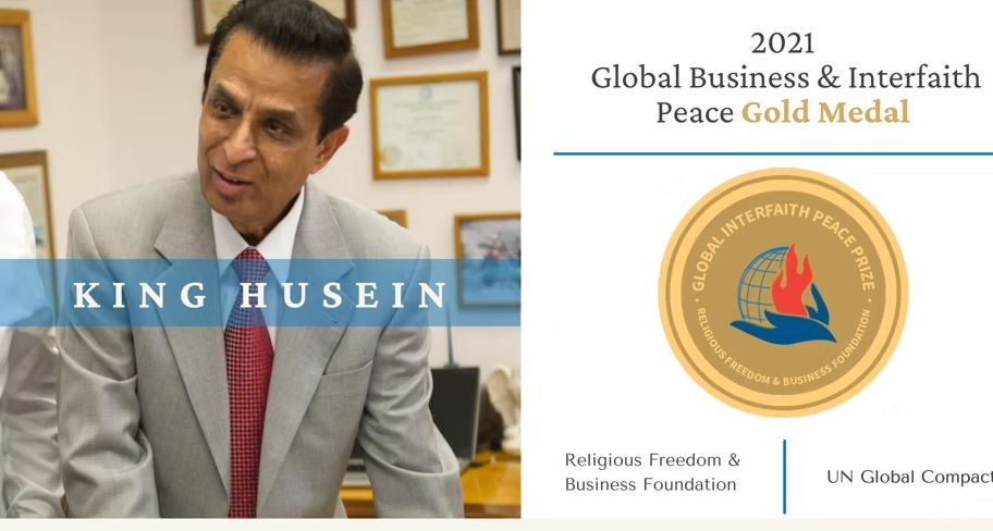 King Husein | 2021 Global Business & Interfaith Peace Gold Metal Award Winner